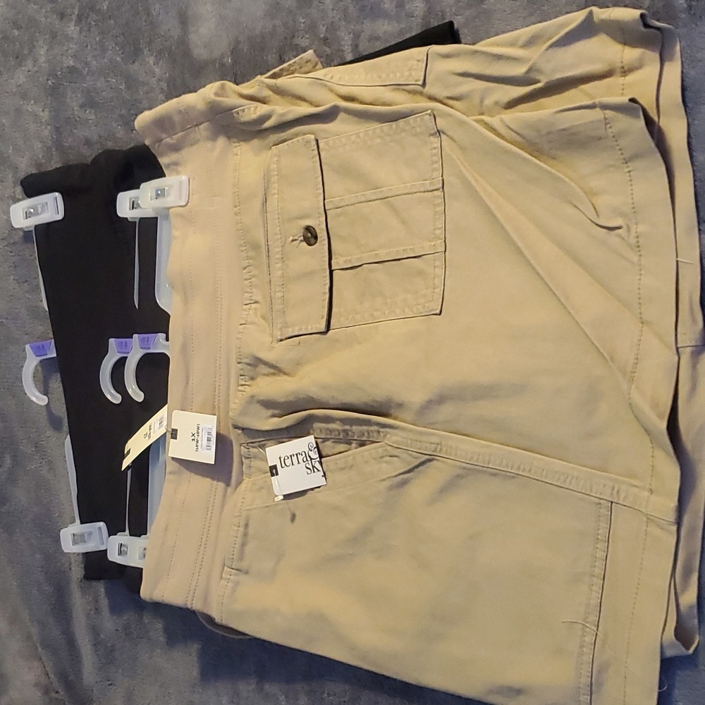 TERRA & SKY PULL ON UTILITY SHORTS BUNDLE 3 PAIRS SIZE 1XL (16W-18W)